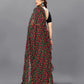 Rajwada Multicolor Georgette Printed And Ruffle Saree For Women
