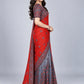 Red Silk Blend Embroidered Saree
