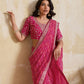 Rajwada Pink Georgette Printed Saree For Women