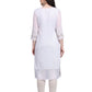 Rajwada White Georgette Embroidered Kurti For Women