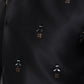 Rajwada Black Silk Blend Embroidered Stitched Kurta Set For Men