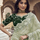 Rajwada Light Green Silk Blend Embellished Elegant Saree For Women