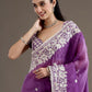 Rajwada Purple Crush Embellished Saree For Women