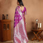 Rajwada Voilet Silk Blend Woven Elegant Saree For Women