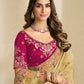 Rajwada Yellow Satin Embroidered Saree For Women