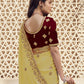 Rajwada Yellow Georgette Embroidered Elegant Saree For Women