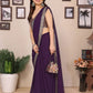 Rajwada Wine Georgette Embroidered Saree For Women