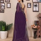 Rajwada Wine Georgette Embroidered Saree For Women