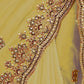 Rajwada Yellow Georgette Embroidered Elegant Saree For Women