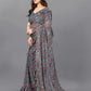 Rajwada Multicolor Georgette Printed And Ruffle Saree For Women