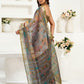 Rajwada Multicolour Cotton Linen Zari Work Saree For Women