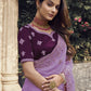 Rajwada Lavender Georgette Embroidered Elegant Saree For Women