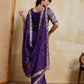 Rajwada Purple Georgette Printed Saree For Women