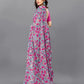 Rajwada Multicolor Georgette Printed And Ruffle Saree For Women