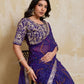 Rajwada Purple Georgette Printed Saree For Women