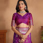 Rajwada Voilet Silk Blend Woven Elegant Saree For Women