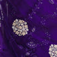 Rajwada Violet Organza Embroidered Solid Saree For Women