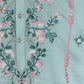Rajwada Sky Blue Viscose Silk Embroidered Stitched Kurta For Men
