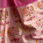 Rajwada Pink Cotton Blend Solid Saree For Women