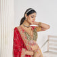 Rajwada Multicolor Silk Blend Embroidered Semi-Stitched Lehenga For Women