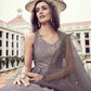 Rajwada Women Blush Voilet Shaded Semi Stitched Gown With Dupatta