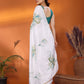 Rajwada White Georgette Embroidered Saree For Women