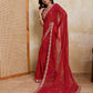 Rajwada Red Georgette Printed Saree For Women