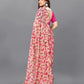 Rajwada Multicolor Georgette Printed And Ruffle Saree For Women