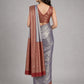 Light Lavender Silk Blend Solid Saree