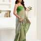 Rajwada Grey Cotton Linen Zari Work Saree For Women
