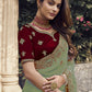 Rajwada Green Georgette Embroidered Elegant Saree For Women