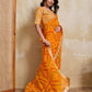 Rajwada Orange Georgette Printed Saree For Women