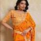 Rajwada Orange Georgette Printed Saree For Women