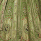 Rajwada Green Silk Blend Embroidered Semi-Stitched Lehenga For Women