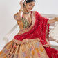 Rajwada Multicolor Silk Blend Embroidered Semi-Stitched Lehenga For Women