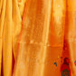 Rajwada Orange Silk Blend Woven Pithani Saree For Women