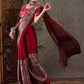 Rajwada Maroon Silk Blend Printed Elegant Saree For Women