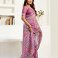 Rajwada Purple Cotton Linen Zari Work Saree For Women