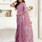 Rajwada Purple Cotton Linen Zari Work Saree For Women