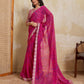 Rajwada Pink Georgette Printed Saree For Women