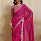 Rajwada Pink Georgette Printed Saree For Women