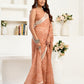 Rajwada Beige Cotton Linen Zari Work Saree For Women