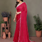Rajwada Pink Georgette Plain Saree For Women