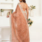 Rajwada Beige Cotton Linen Zari Work Saree For Women