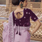 Rajwada Lavender Georgette Embellished Elegant Saree For Women