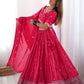 Rajwada Pink Silk Blend Embroidered Semi-Stitched lehenga For Women