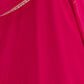 Rajwada Dark Pink Silk Blend Embellished Kurta Set For Women