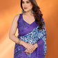 Rajwada Violet Silk Blend Printed Saree For Women