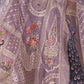 Rajwada Lavender Silk Blend Embroidered Semi-Stitched Lehenga For Women