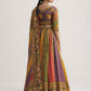 Rajwada Multicolor Organza Silk Printed Stitched lehenga For Women